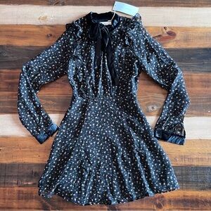 Women’s lush black floral dress size xxsmall